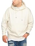 behype. Herren Oversize Hoodie Kapuzenpullover Sweatshirt H10 Ecru_XXL