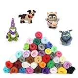 Nilioyul Filzwolle, filzen starterset 40 Farben je 3 Gramm für Nassfilzen &...