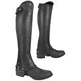 AK-Halbchaps Reitchaps aus vollnarbigem Echtleder mit gebogenem Reißverschluss...