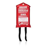 Smartwares Feuerlöschdecke – 100 x 100 cm – Glasfasertuch – zur ersten...