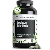 Jod aus Bio-Kelp – 365 Kapseln – 150µg Jod aus Braunalgen – Bio-Qualität...