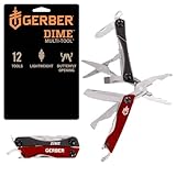 Gerber Multifunktionswerkzeug mit 12 Funktionen, Dime Pocket Multi-tool, Rot,...