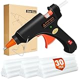 Crenova Feuerfest Heißklebepistole mit (130 * 7mm) 30pcs Klebestick...