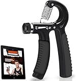Unterarmtrainer - 5-60 kg Verstellbarer Handtrainer mit E-Book - unterarm...