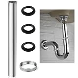 Tauchrohr Siphon 300 mm, Edelstahl Siphon Verlängerung, Tauchrohr Waschbecken...