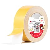 Sanojtape Original Teppichband 50mm x 25m Doppelseitiges Verlegeband Klebeband...