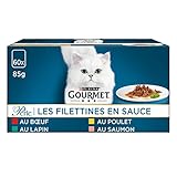 PURINA GOURMET Perle Erlesene Streifen Katzenfutter nass, Sorten-Mix, 60er Pack...