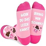 QZOSZ Kleine Geschenke für Frauen Socken mit Spruch WENN DU DAS LESEN KANNST...