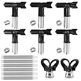 QWORK® 14-TLG Airless Düse Set Inklusive 6 Airless Farbsprühdüsen, 6...