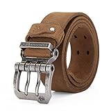 BISON DENIM Herren Gürtel aus Echtem Leder – 38 mm Breiter Ledergürtel mit...