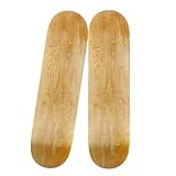 bimiti 2 Stück DIY Blank Skateboard Deck, 7-lagigem Ahorn-Deck konkaves...