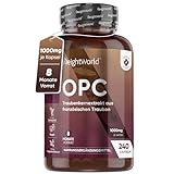 OPC Traubenkernextrakt - 240 Stücke - 1000mg Extrakt je Kapsel - 8 Monate...