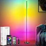 NIKYJM LED Stehlampe Wohnzimmer 145cm RGB Stehlampe Dimmbar Standleuchte LED...