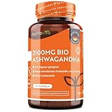 Bio Ashwagandha Kapseln 2100mg, 240 Vegane Kapseln - Made in Germany bei...