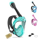 Schnorchelmaske Kinder Vollmaske – CO₂ sichere Tauchmaske ab 6 Jahren mit...