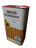 Burtex - Sinus Holzlasur 5l Teak - Für Innen & Außen - Seidenmatt - Für...