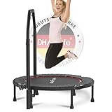 DH FitLife Fitness Indoor Trampolin klappbar ohne Installation | Ø102cm 40 Zoll...