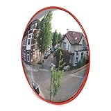 Wiltec Verkehrsspiegel 45 cm konvex, runder Sicherheitsspiegel mit 130-160°...