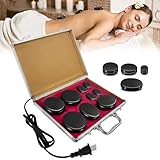 LoyalaEU Hot Stone Massage Set, Massagestein im Heizkoffer Tragbar Heiße Steine...