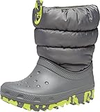 Crocs Unisex Kinder Classic Neo Puff Boot K Schneestiefel, Slate Grey, 29/30 EU