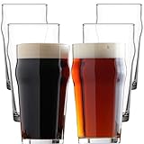 LAV Premium Pint Biergläser 6er Set, 570ml 100% BLEI FREI Pint Gläser, Craft...