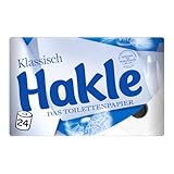 Hakle KLASSISCH Toilettenpapier– 24 Rollen, Die Sanfte Reinigung und Pflege...