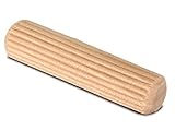 100 Stück - Möbelverbinder Riffeldübel Lang-Holzdübel Buche | Dübel Ø 8 mm...