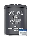 WO-WE Metallschutzlack 4in1 Metalllack Metallfarbe Metallschutzfarbe W908...
