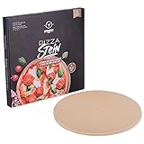 MOESTA-BBQ 10374 Pizzastein No. 1 - Rund 41cm Durchmesser - Cordierit Naturstein - Italienischer Genuss vom Grill