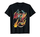Drache spuckt Feuer T-Shirt