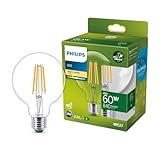 Philips LED Classic ultraeffiziente E27 Lampe in Globe-Form (60 W), LED Lampe...