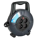 Electraline 28909 Kabeltrommel für den Haushalt, Kabelquerschnitt 3 G1 mm², 15...