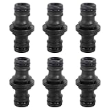 6 Stück Doppel Stecker Schlauchverbinder 1/2 Zoll Doppelstecker Gartenschlauch...