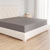 Amazon Basics Spannbettlaken, 180 x 200 cm, 100% Baumwolle, Jersey...