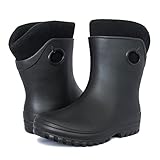 FortMen Federleichte EVA Gefütterte Gummistiefel Damen Thermo 36-41 halbhohe...