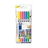 STAEDTLER 3200 Doppelfasermaler 'neon', zwei Spitzen für schmale und breite...
