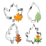 Ausstechformen Herbst Blätter, Ahornblatt Plätzchen Ausstecher Set, Edelstahl...