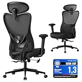 SONGMICS Bürostuhl ergonomisch, Schreibtischstuhl, Computerstuhl, verstellbare...