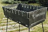 Reckless KL-10/3: Tragbarer Holzkohlegrill für 10 Spieße, 3 mm, Metallic,...