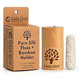 Gaia Guy Natürliche Seiden-Zahnseide, 2 x 33 m, mit wiederverwendbarem...