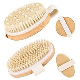 Massagebürste, 2 Stück Körperbürste Cellulite, Trockenbürste Vegan,...