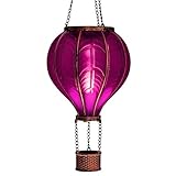 LED Solar Heißluftballon mit Flammeneffekt Beleuchtung | Lampion mit 20...