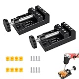2 Stück Mini Schraubstock,Flat Mini Tischschraubstock, Nussbaum Nuss Clip...