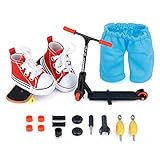 KETIEE Finger Scooter Set, 12 Stück Mini Fingerboards Finger Schuhe Fingerhose...