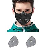 Sportmaske - Sport Maske mit Ventil fürs Training - Mundschutz Maske mit Filter...