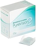 Bausch + Lomb PureVision 2 Monatslinsen, sehr dünne sphärische Kontaktlinsen,...