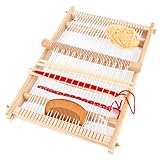 VIDETOL Holz Webrahmen Set, 40 X 27 cm Schulwebrahmen Webschiffchen mit...