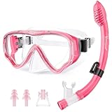 UPhitnis Schnorchelset Kinder - Taucherbrille Anti-Fog und Trocken Schnorchel -...
