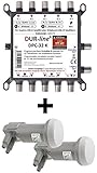 DUR-line DPC-32 K LNB Set - Unicable I+II Wideband Multischalter +2xLNB Set für...