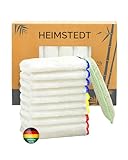 HEIMSTEDT® Bambus Tücher Bunt (10er Pack) - nachhaltige Bambus Putztücher...